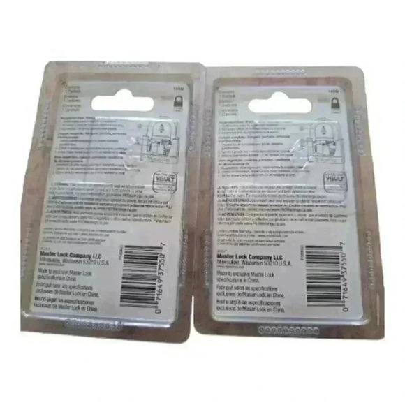 Master Lock 140D Brass Padlock Lot of 2 each keyed differently NEW - Picture 2 of 2
